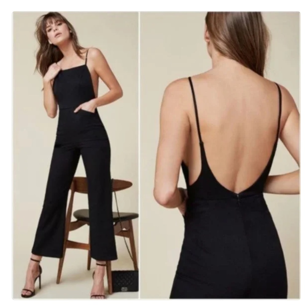 Reformation Anderson Jumpsuit Black (size 2)